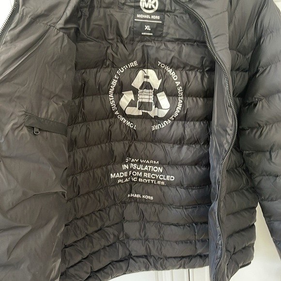 NEW MK MICHAEL KORS MENS black Rialto Quilted Nylon Puffer insulated jacket XL - Picture 9 of 16